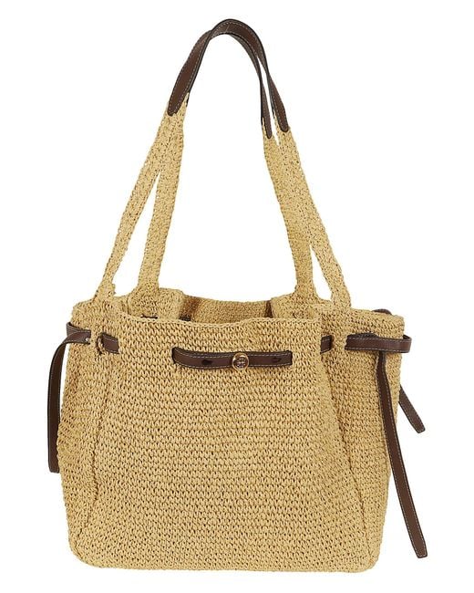Tory Burch Metallic Romy Straw Tote Borsa