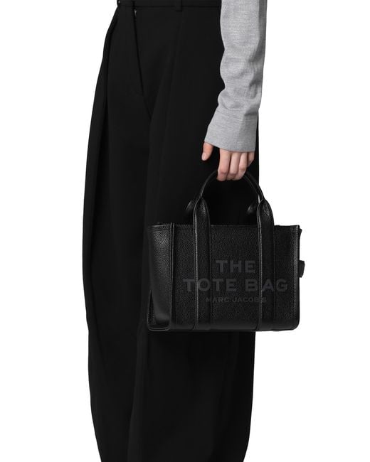 Marc Jacobs Black Small Leather Tote Bag Cowhide