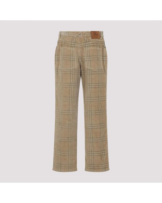 Burberry Natural Straight Trousers for men