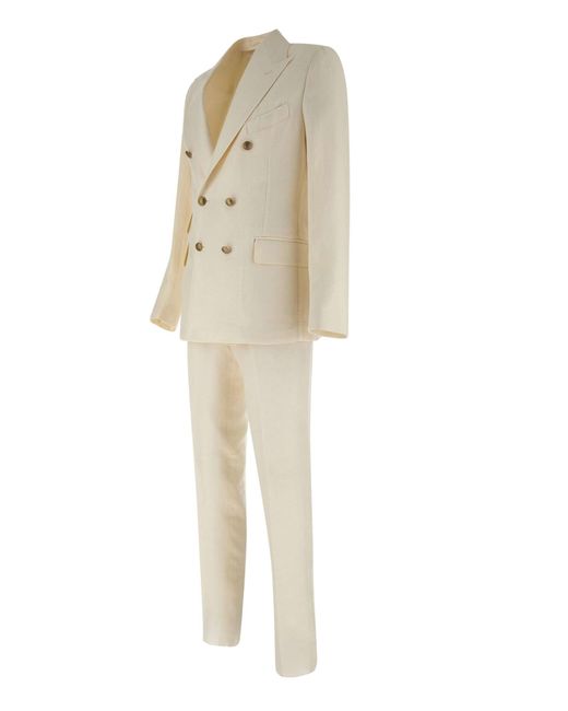 Eleventy Natural Wool, Linen And Silk Suit Two-Piece for men