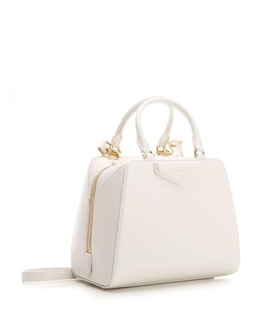 Givenchy White Antigona Cube Mini Handbag