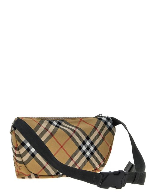Burberry Gray Check Waist Bag for men