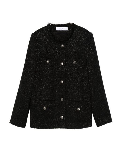 IRO Black Tineli Cotton Blend Jacket