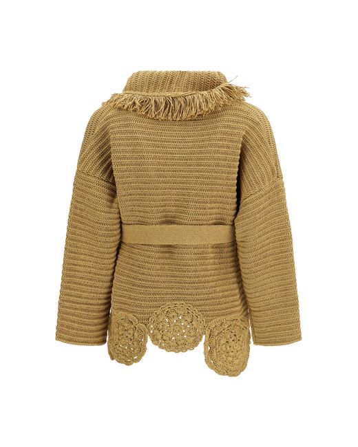 Alanui Metallic Island Memories Cardigan Polyester; Cotton