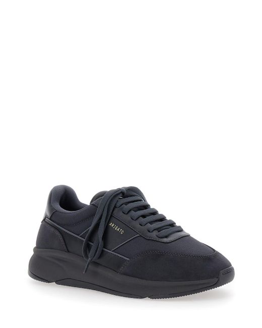 Axel Arigato Black 'Genesis Neo Runner' Low Top Sneakers With Logo Lettering On Tongue And Heel for men