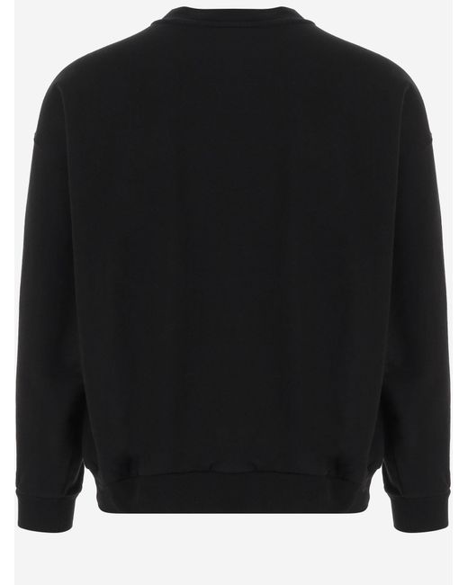 Balenciaga Black Cotton Sweatshirt With Graphic Print for men