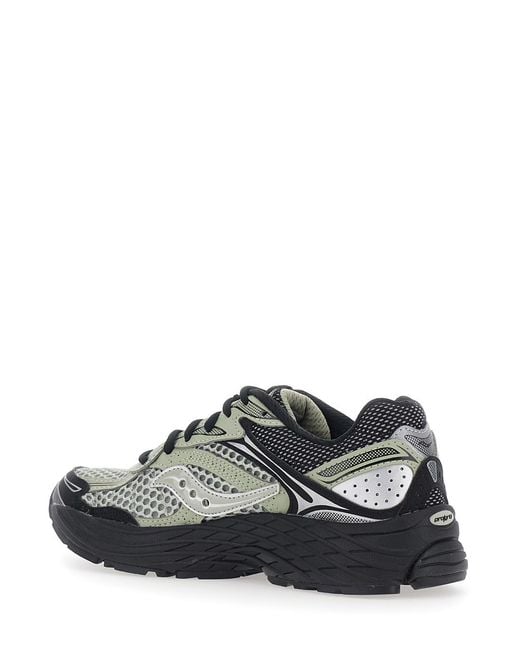 Saucony Gray Sneakers With Mesh Upper, Sole Trainers