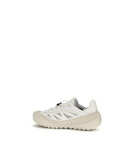 Moncler White Polyester Athletic Sneakers