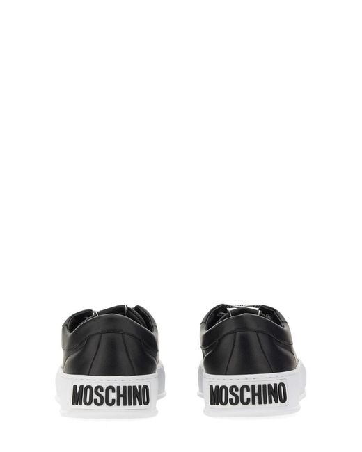Moschino White Sneaker With Logo for men