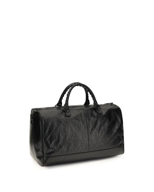 Balenciaga Black Large Le City Boston Travel Bag Lamb Ovis Aries for men