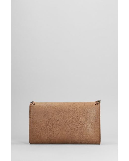 Stella McCartney Gray Falabella Shoulder Bag In Brown Polyester