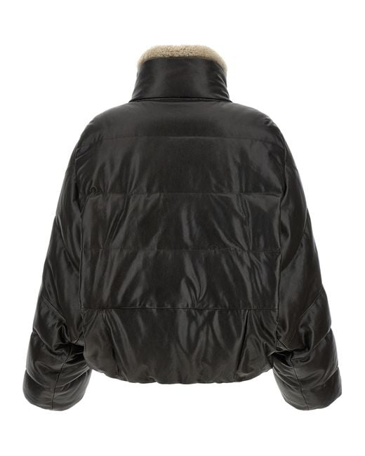 Brunello Cucinelli Black Lamb Leather Jacket Clothing