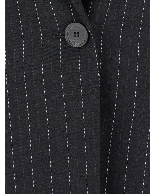 Semicouture Black Jacket Carmen Wool-Blend Blazers