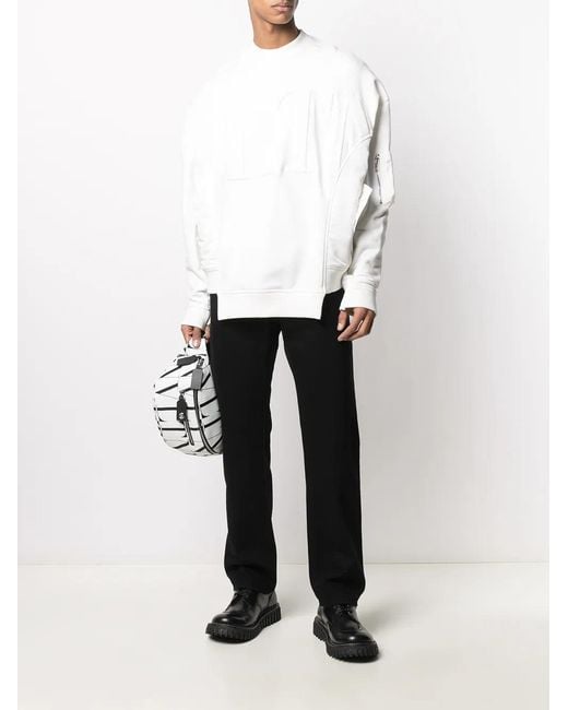Valentino White Vltn-Embossed Sweatshirt Clothing for men