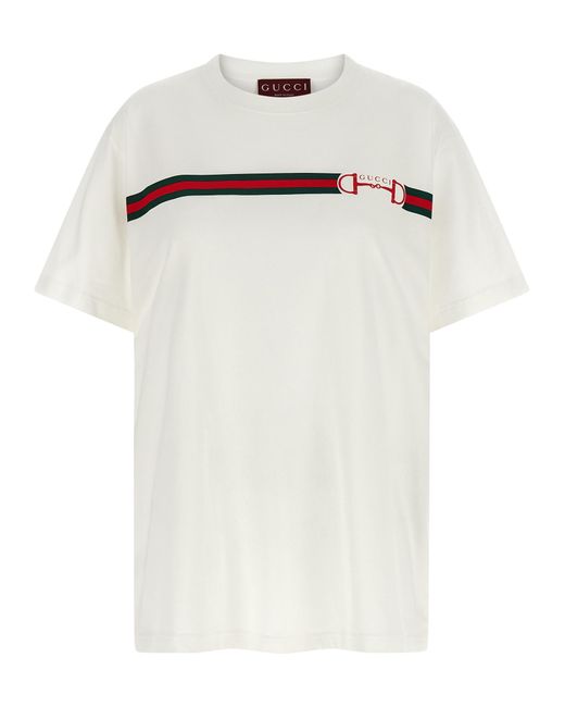 Gucci White Cotton T-Shirt