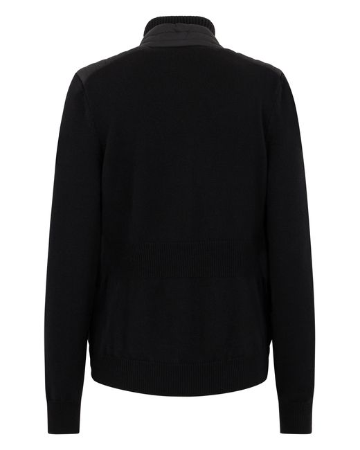 Moncler Black Padded Wool Cardigan, Polyamide Cardigans