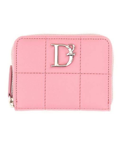 DSquared² Pink Wallet With Logo
