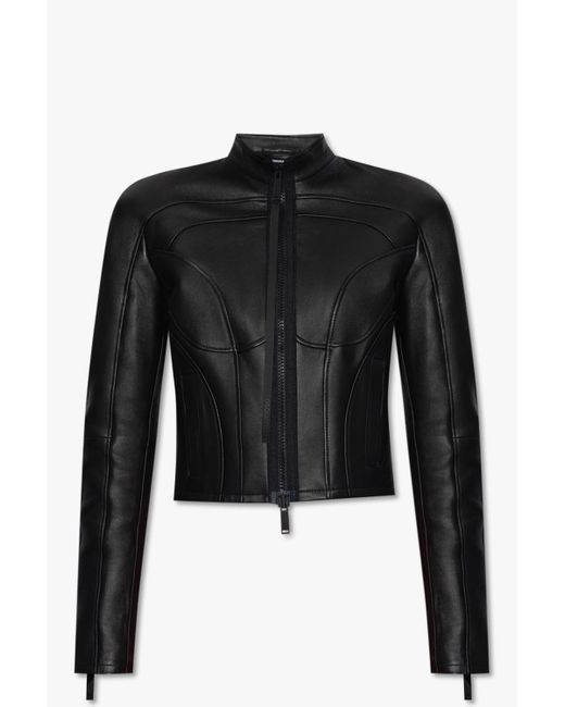 DSquared² Black Leather Jacket