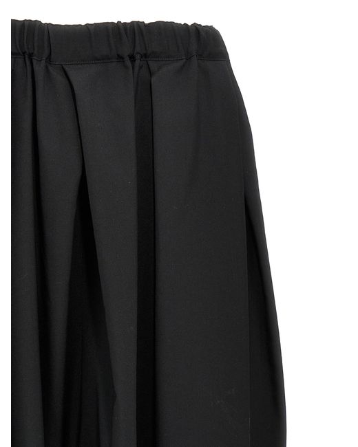 Comme des Garçons Black Wool Midi Skirt