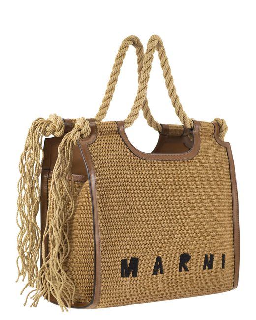 Marni Metallic Marcel Summer Bag With Rope Handles