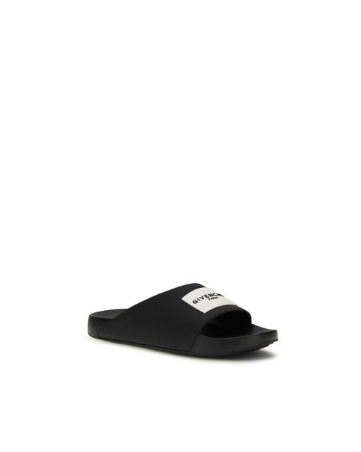 Givenchy Black Rubber Slippers for men