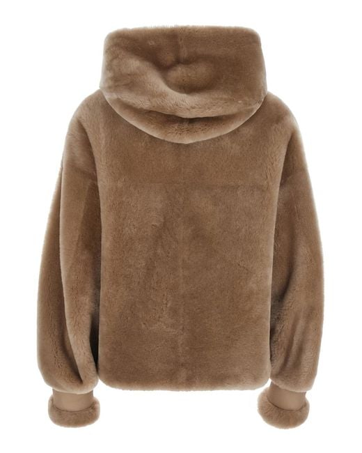 Blancha Brown Jacket Shearling Coat