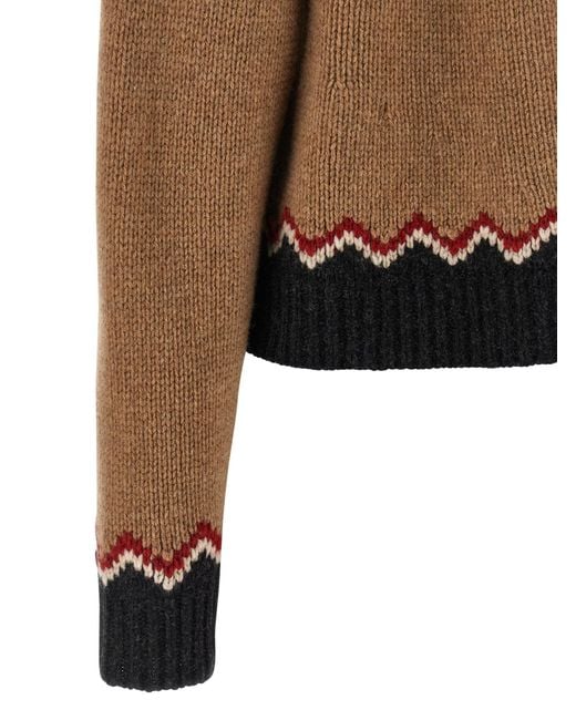 Alanui Natural 'Sweet Winter' Turtleneck Sweater