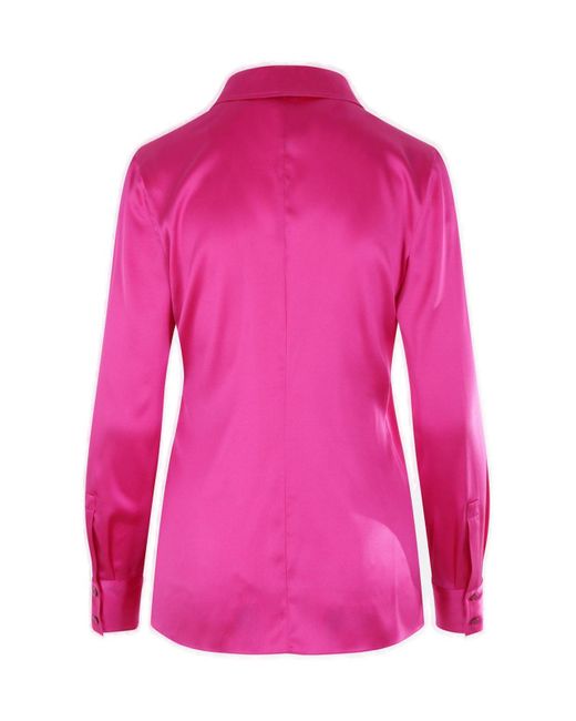 Tom Ford Pink Buttoned Long-sleeved Shirt