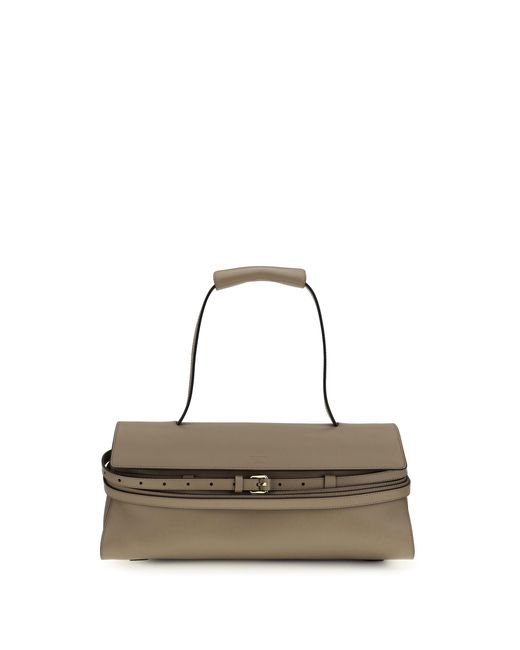 Moschino Natural Tie Me Shoulder Bag Calf Leather Bos Taurus