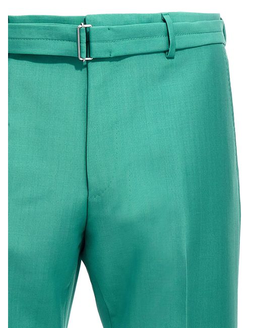 Lanvin Green Belted Pants for men
