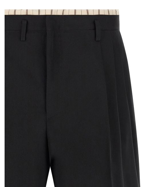 Maison Margiela Black Lining Insert Bermuda Shorts for men