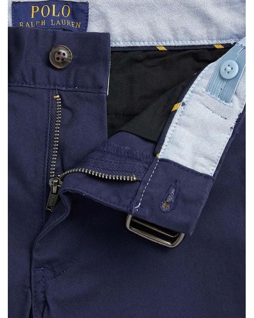 Polo Ralph Lauren Blue Stretch Cotton Shorts Trousers for men