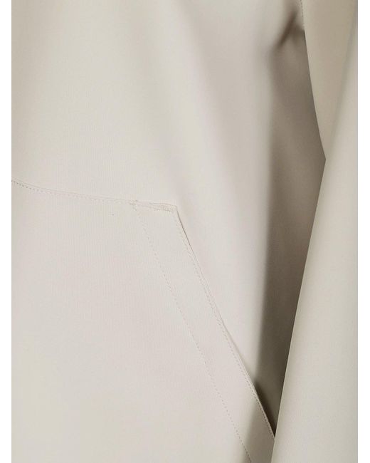 Herno White Zip-up Drawstring Jacket