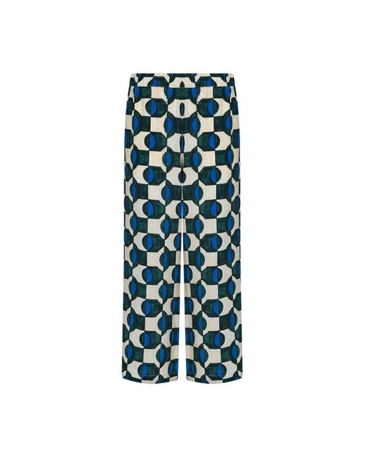 Weekend by Maxmara Blue Silk Pyjama Trousers