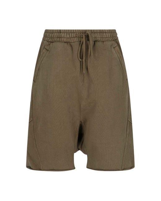 Entire studios Green Heavy Drop Track Shorts for men
