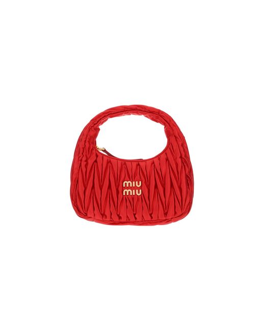 Miu Miu Synthetic Wander Handbag in Red | Lyst