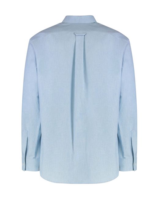 Céline Blue Loose Cotton Chambray Shirt for men