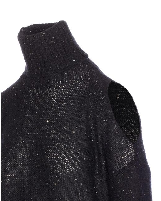 Roberto Collina Blue Cut Out Sweater