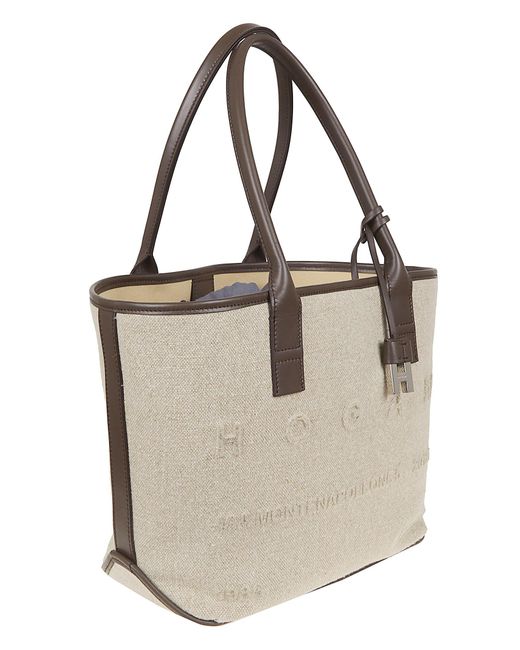 Hogan Natural Top Handle Charm Tote Bag