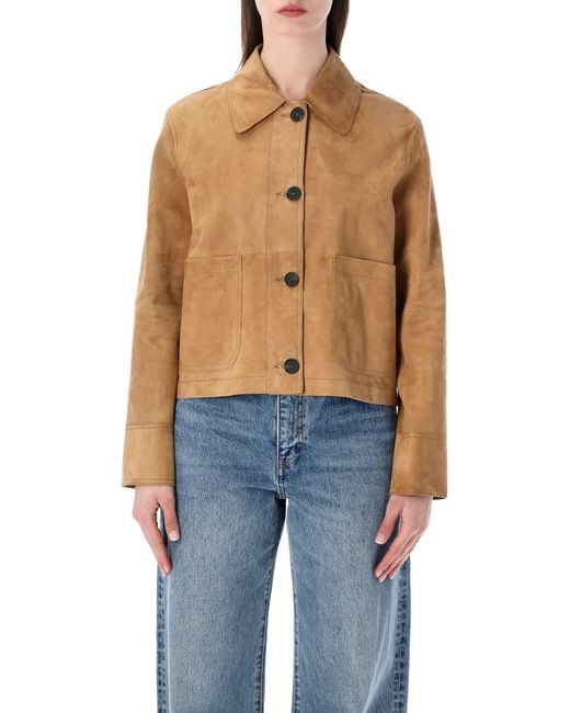 S.w.o.r.d 6.6.44 Blue Sword 6.6. Suede Cropped Jacket