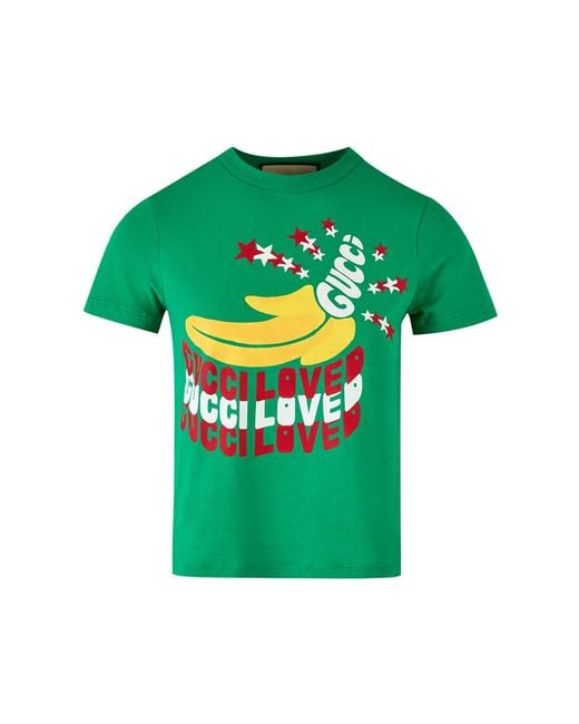 Gucci Green Cotton Logo T-Shirt
