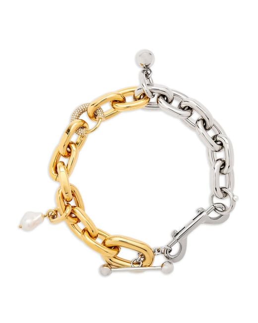 Rabanne Metallic Xl Link Necklace Brass Pmma Zamac Jewelry