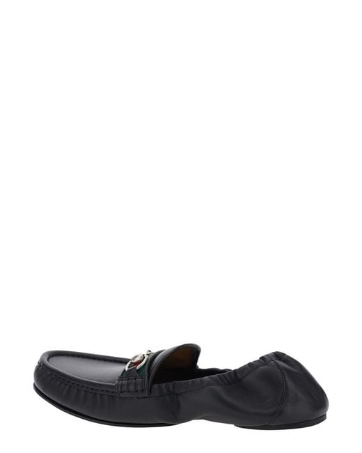 Gucci White Loafers Horsebit Leather Lamb for men