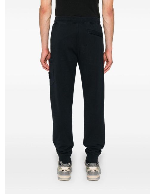 Stone Island Black Slim Fit Jogger Trousers for men