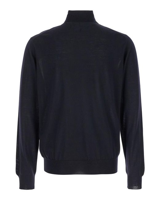 Le Plain Black Turtleneck With Long Sleeves for men