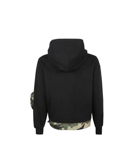 Dolce & Gabbana Black Camouflage-print Hooded Sweatshirt for men