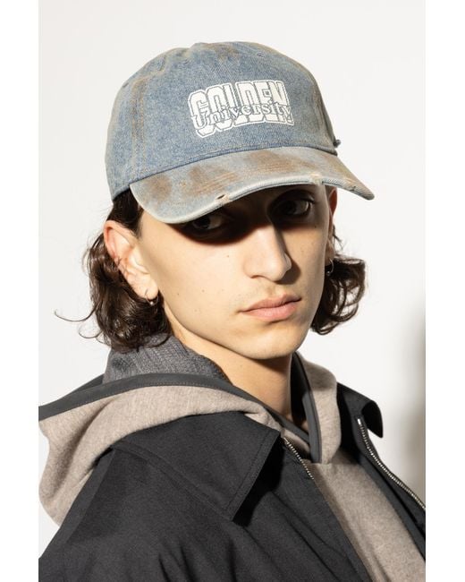 Golden Goose Deluxe Brand Blue Denim Baseball Cap