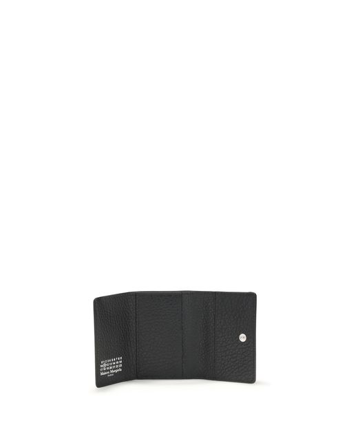 Maison Margiela Gray Wallet With Stitch Calf Leather Bos Taurus