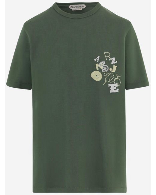 J.W. Anderson Green T-Shirt Cotton T-Shirts & Jerseys