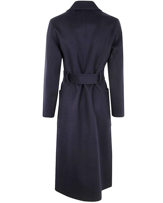 IVY & OAK Blue Celia Belted Double Face Coat